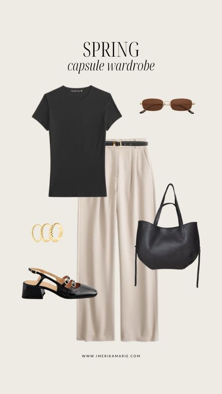 Spring capsule wardrobe. Spring outfit. Work outfit. Sezane Mary Jane’s. Paula babies. Abercombie & fitch trousers. Pants. Rings from Modern Gents [Use Code: IMERIKAMARIE25]

#LTKstyletip #LTKfindsunder100 #LTKSeasonal