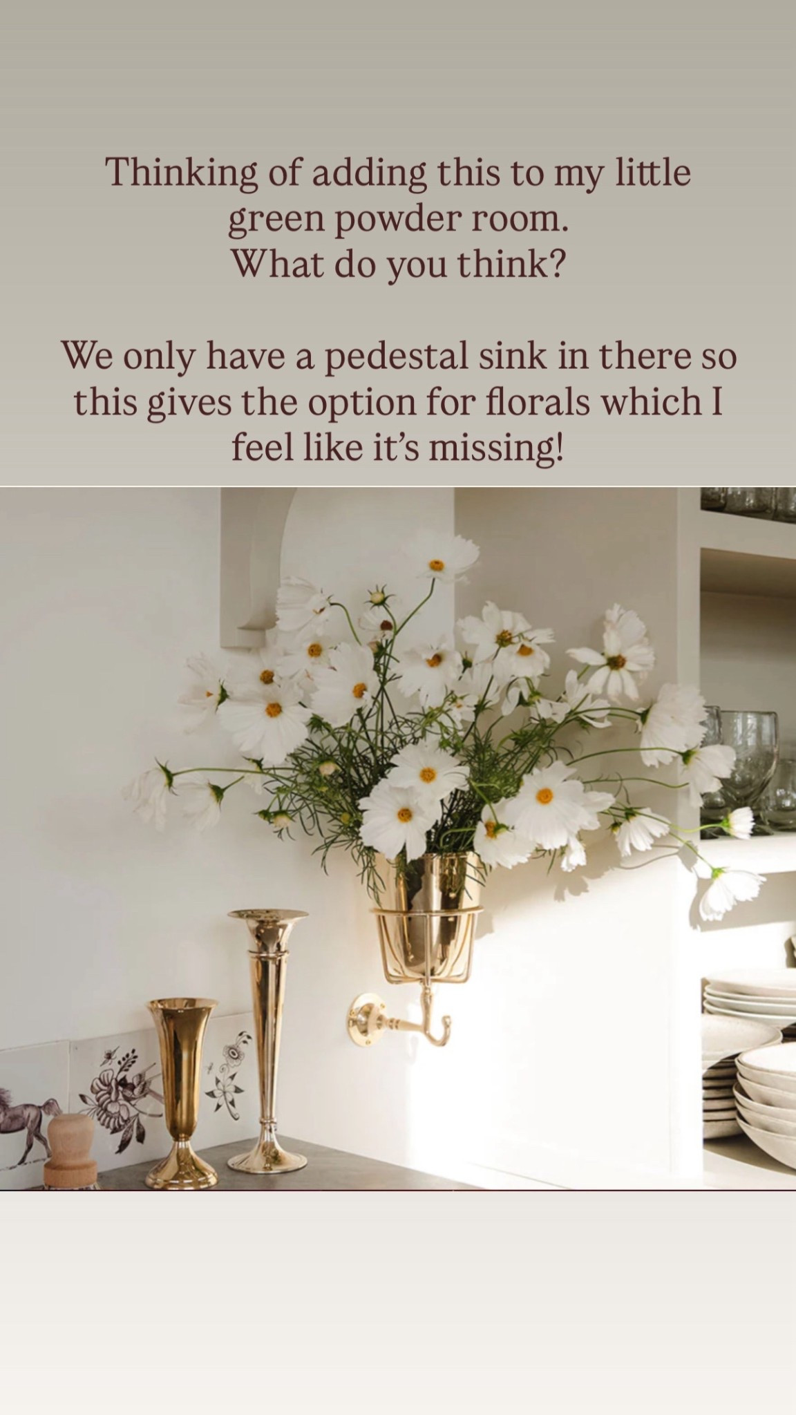 Opal wall vase with hook is back in stock!!
Big fan of Roan Iris pieces! Comes in unlacquered brass and polished nickell

#LTKHome #LTKHoliday #LTKSaleAlert