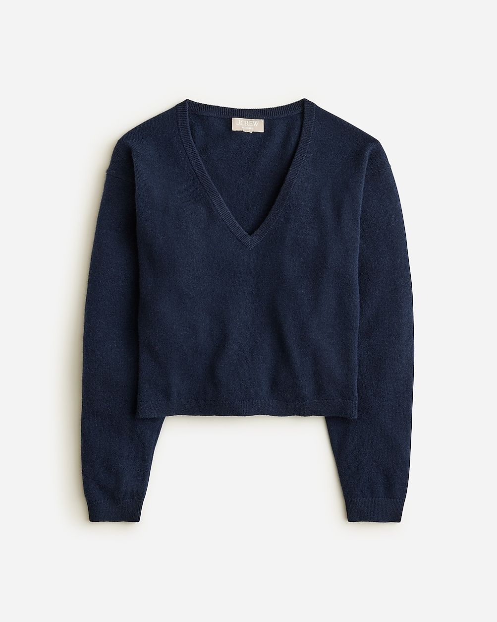 Cashmere relaxed cropped V-neck sweater | J.Crew US