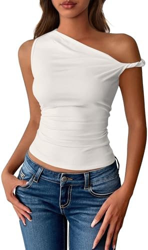 BTFBM Off The Shoulder Tops for Women 2026 Cute Summer Casual Sleeveless Slim Fit y2k Spring Outf... | Amazon (US)