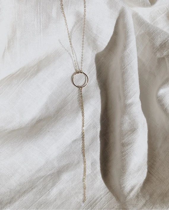 Bolo Necklace - Y Necklace, lariat, gold necklace | Etsy (US)