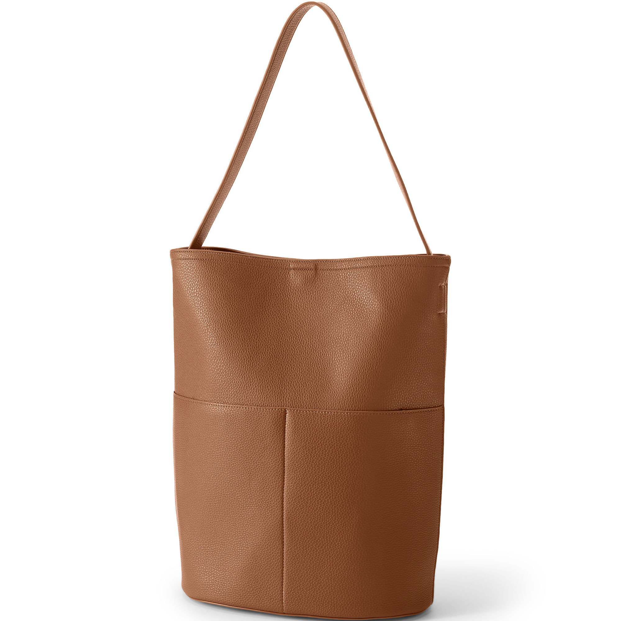Women's Faux Leather Bucket Bag | Lands' End (US)