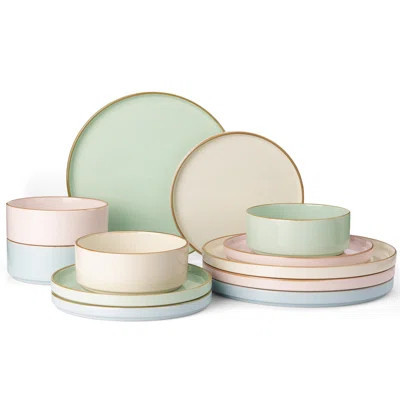 Nebula Plates And Bowls Sets, 12 Piece Dinnerware Sets | Wayfair North America