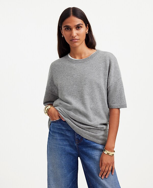 Cashmere Oversized Sweater Tee | Madewell | Madewell