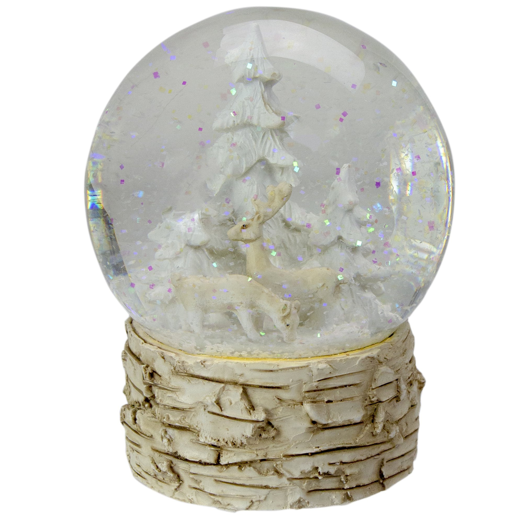5" Beige and White Winter Wonderland Christmas Snow Globe | Walmart (US)