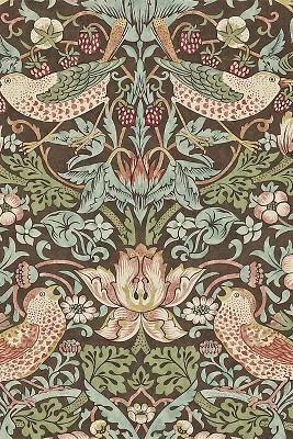 Morris & Co. Strawberry Thief Wallpaper | Anthropologie (US)