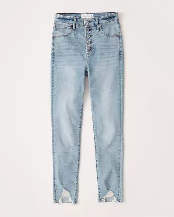 High Rise Super Skinny Ankle Jeans | Abercrombie & Fitch (US)