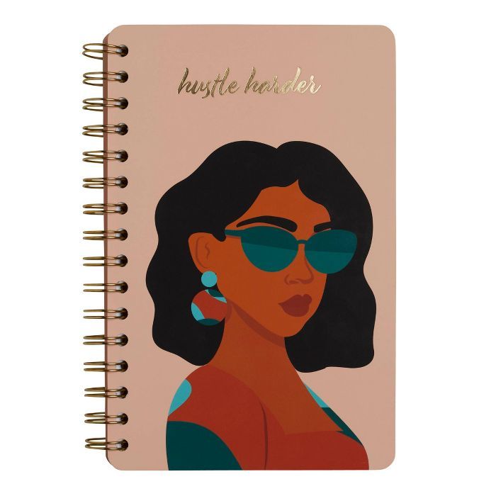 Lined Spiral Journal Hustle Harder - Be Rooted | Target