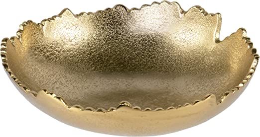 Red Co. 8.75” Gold Moon Decorative, Asymmetrical Torn, Hammered Metal Centerpiece Bowl with Scu... | Amazon (US)