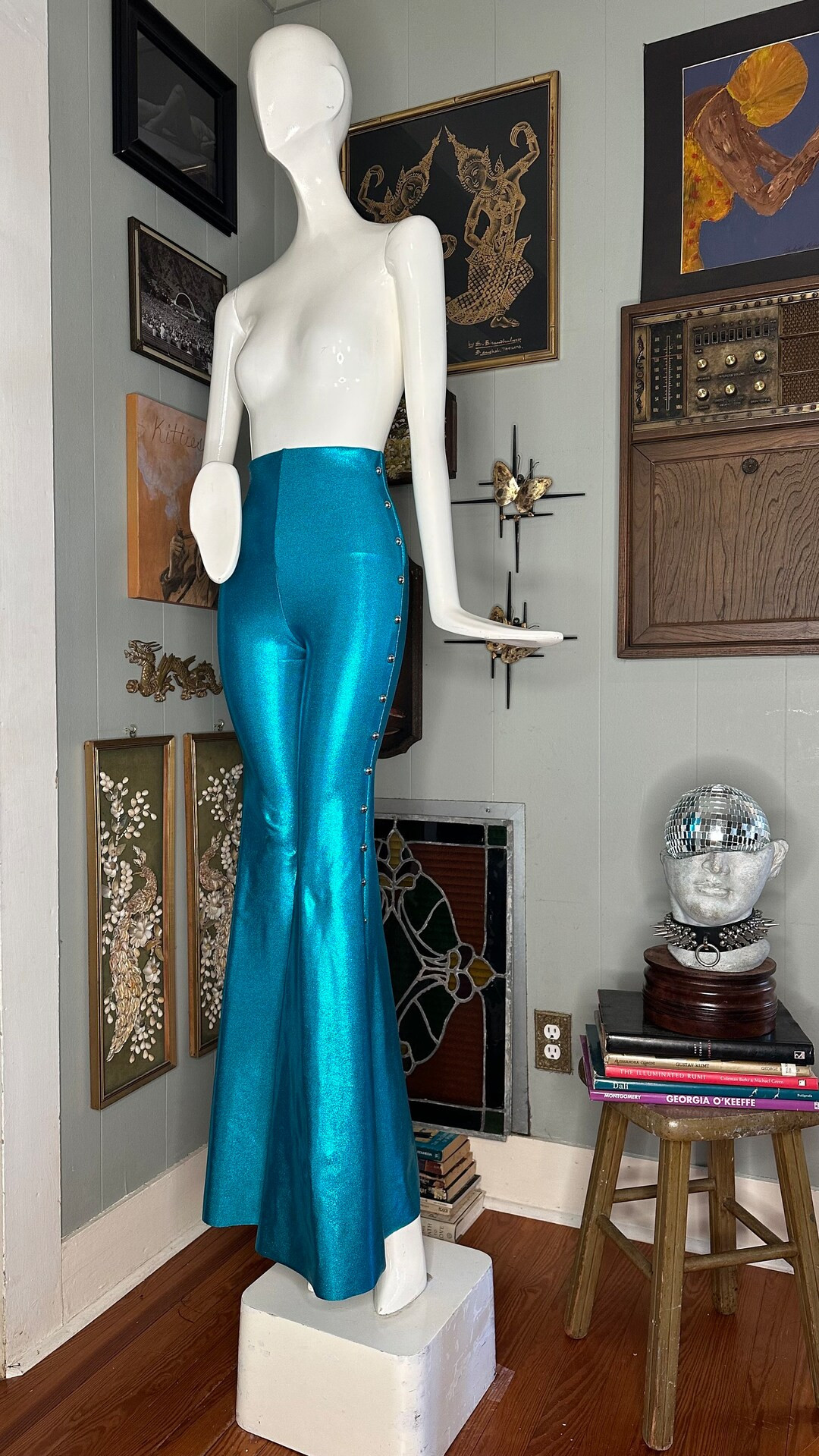 Ready to Ship Small Liquid Turquoise With Silver Side - Etsy | Etsy (US)