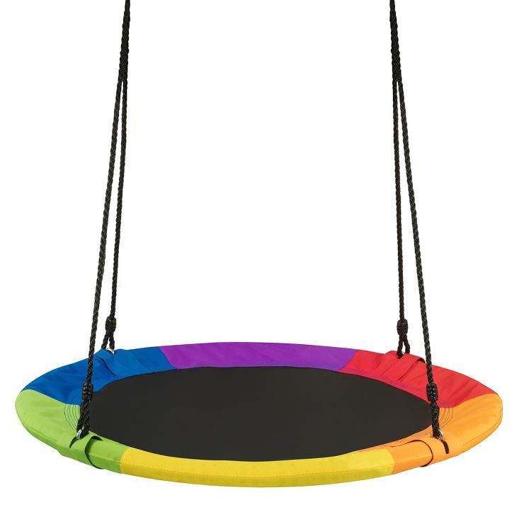 Costway 40'' Flying Saucer Tree Swing  900D Round Swing w/ Multi-ply Rope Colorful | Target