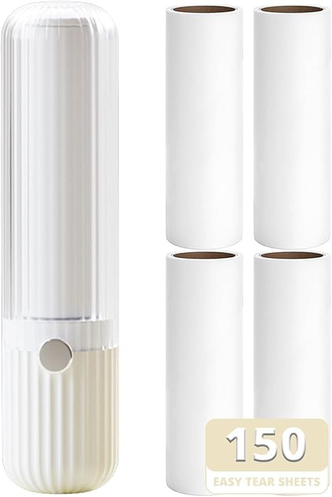 Compact Lint Remover with 150 Sheets, 1 Roller + 4 Refills, White | Amazon (US)
