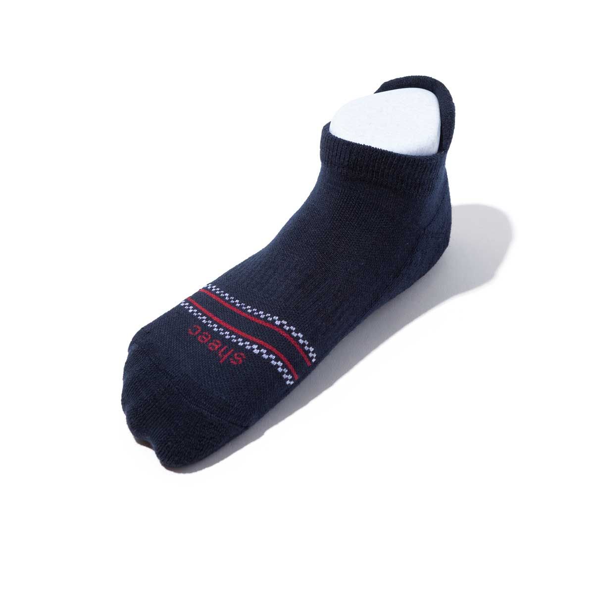 Merino Wool No Show Blister Tab | DARK NAVY | Sheec Socks