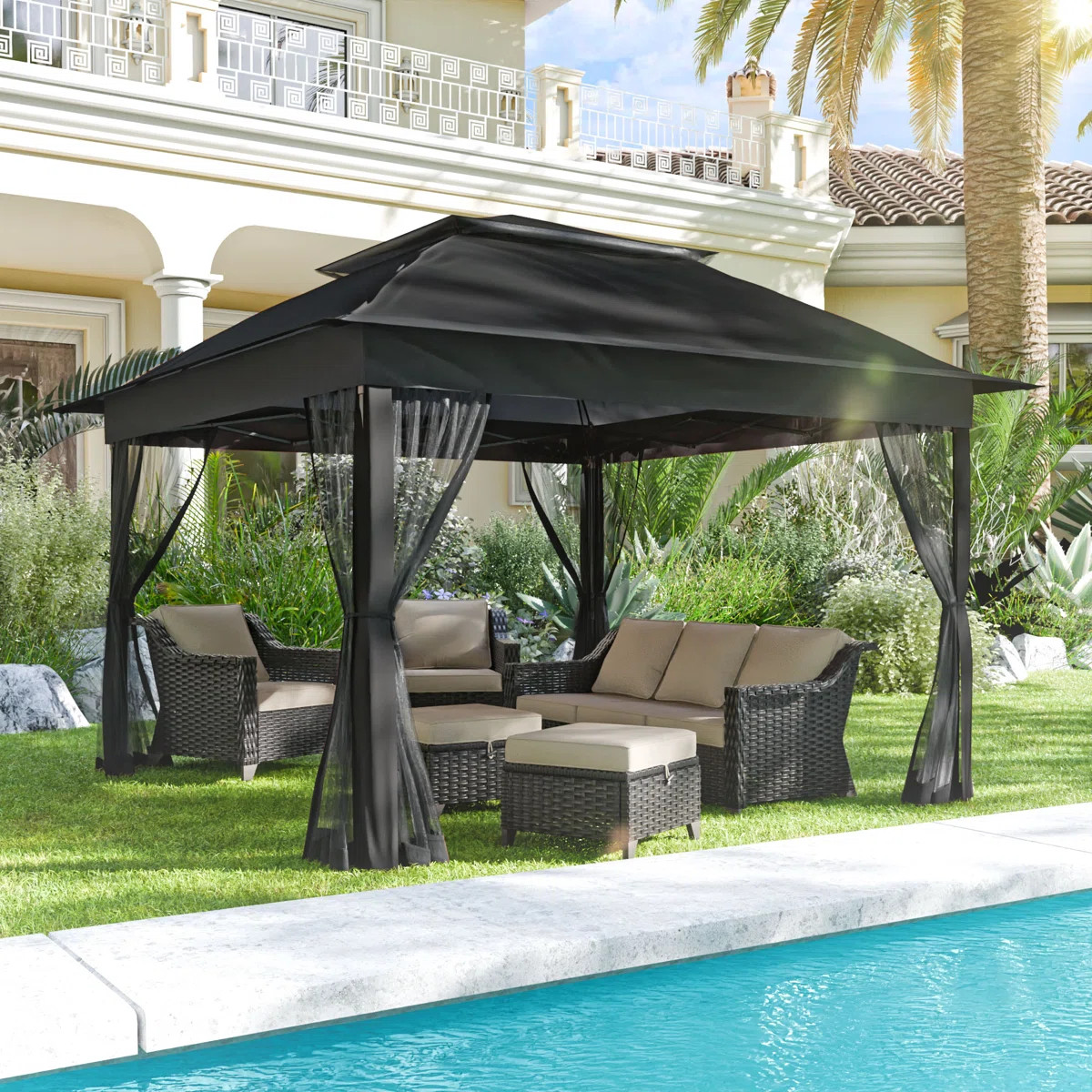 11 Ft. W x 11 Ft. D Steel Pop-up Gazebo | Wayfair North America
