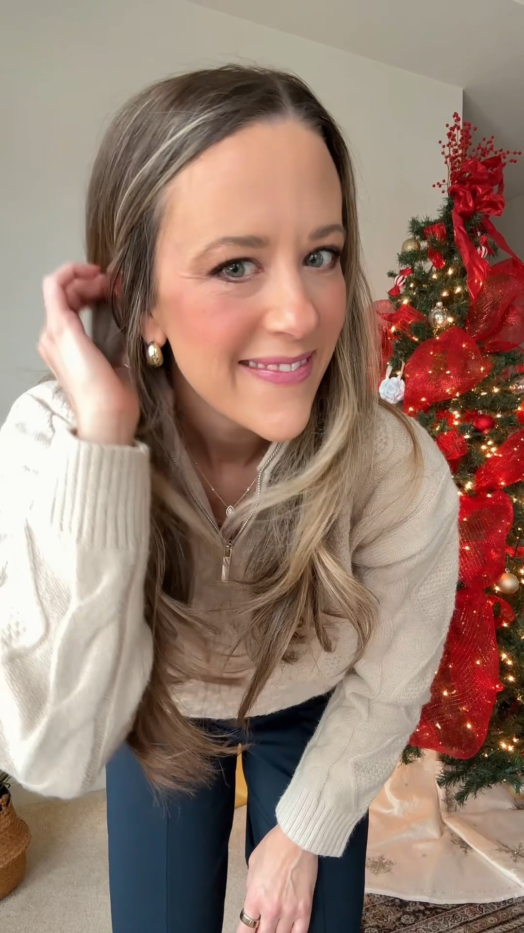 This half-zip sweater (S) has been on repeat lately 🤍
Paired it with my favorite Old Navy wide-leg trousers (XS) and classic brown ankle boots for an easy, pulled-together holiday look that’s still comfy enough for a day at home with the kids.

#CasualHolidayOutfit #WinterStyle #ClassicMomStyle #CapsuleWardrobeStyle #OldNavyFinds #HalfZipSweater #WinterOutfitInspo #EverydayStyle #MomOutfitInspo #LTKWinterStyle #LinenAndLightCo

#LTKSeasonal #LTKHoliday #LTKootd