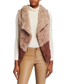 Two-Tone Faux-Fur Vest | Lastcall