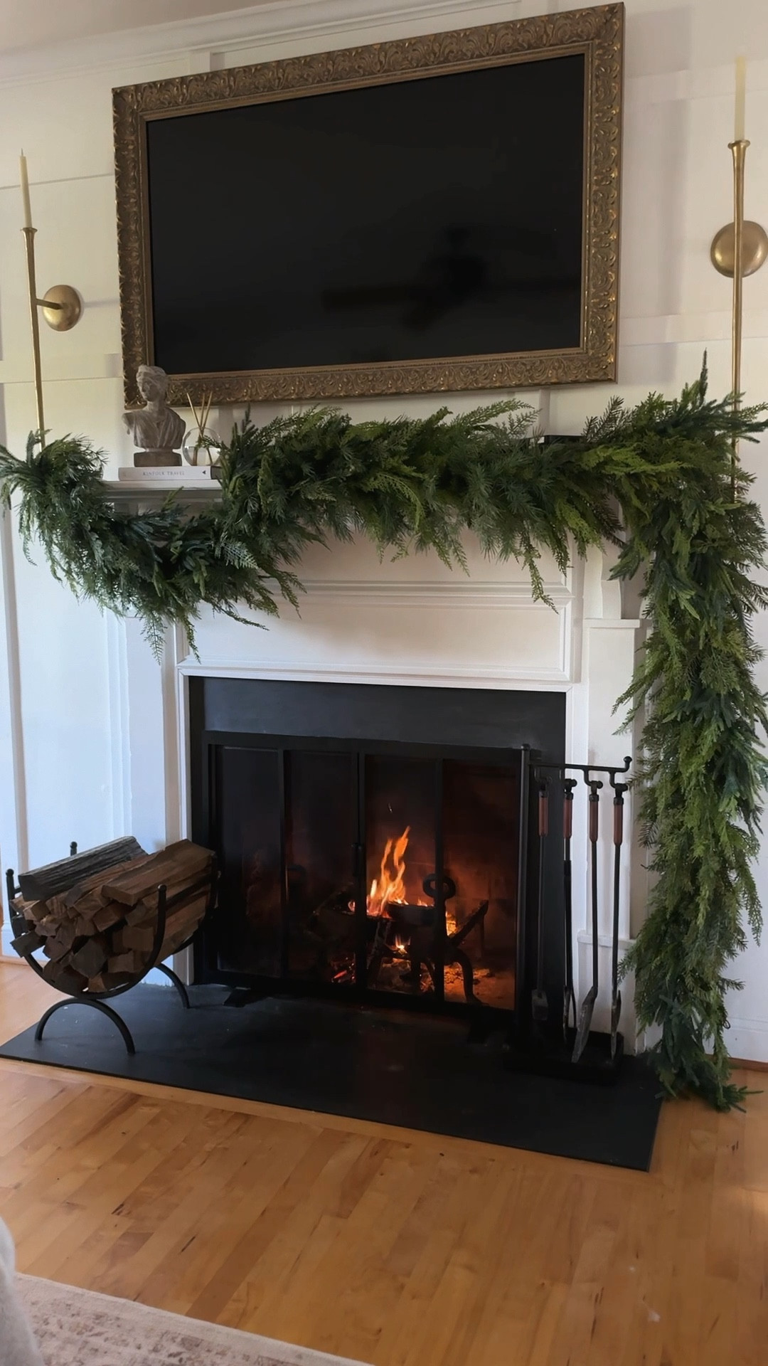 Shop my mantle garland and the products I use to hang it!! 

I used one 9ft and one 6ft floppy cedar from anthro/terrain and I used two other garlands that don’t match. 🤷🏼‍♀️ 
One (going across the mantle) is the Vickerman 6ft. Mixed pine garland and the other (hanging on the right side) is the 6ft. Purple Rose Home mixed fern Garland! No one would ever know! 🤷🏼‍♀️ 
I also added in the pine picks linked below throughout. 
You can get this look using pretty much any two garlands similar in style! 

#LTKSeasonal #LTKHoliday #LTKVideo