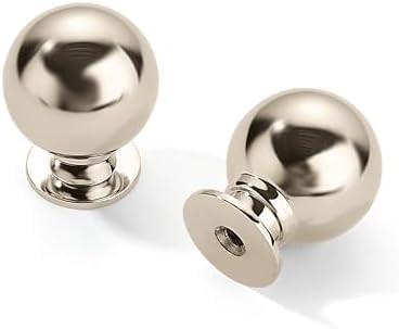 10 Pack 1 Inch Vintage Ball Polished Nickel Cabinet Knobs Kitchen Cabinet Hardware Drawer Knobs P... | Amazon (US)