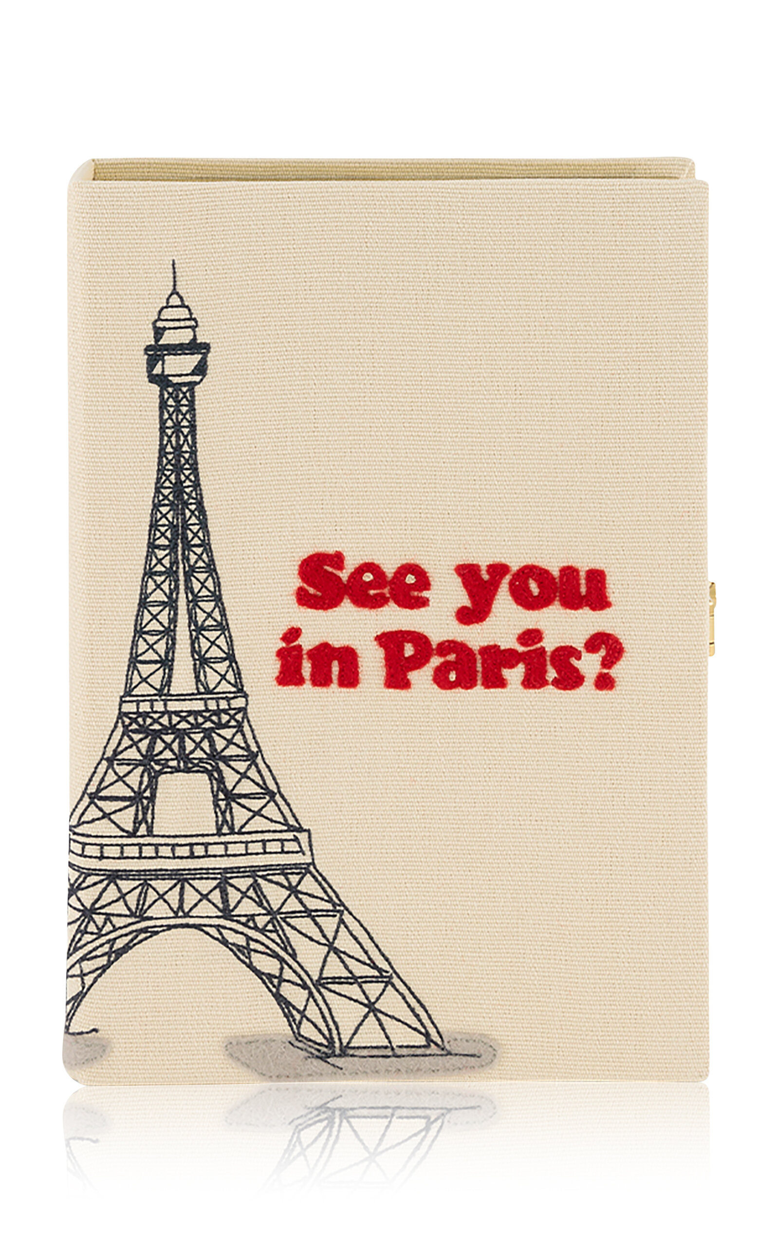Olympia Le-Tan - See You in Paris? Book Clutch - White - OS - Moda Operandi | Moda Operandi (Global)