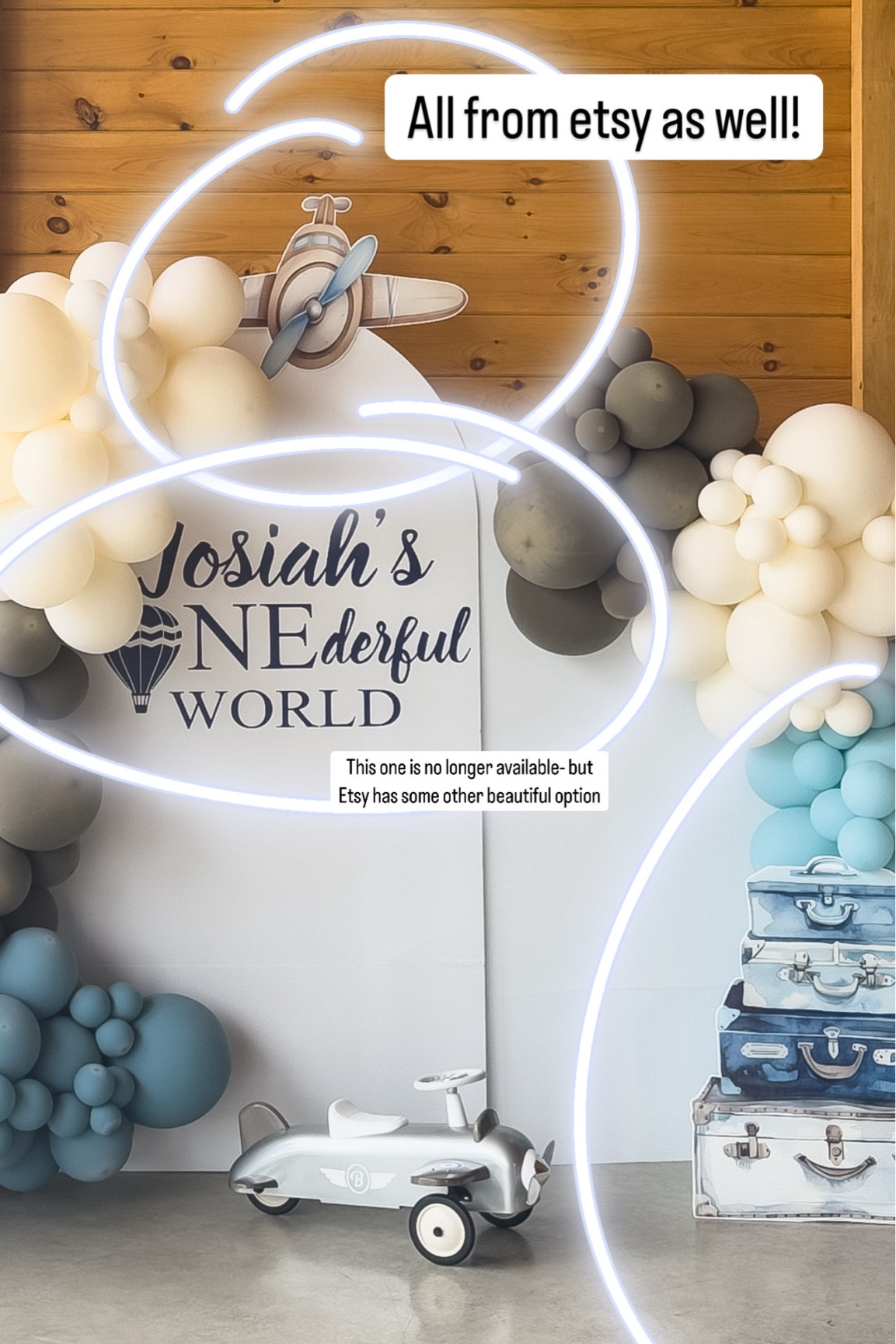 ONEderful birthday party
Foam board details airplane luggage 
Baby boy first birthday ideas theme 

#LTKBaby #LTKKids #LTKParties