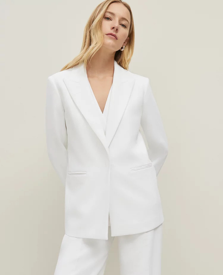 Crinkle Belted Blazer | Ann Taylor