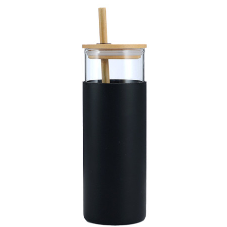 Silicone Sleeve Glass Drinking Cup Valentine s Day Gifts for Her Glass Water Bottle Straw Silicone P | Walmart (US)