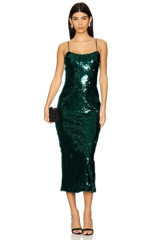 Runaway The Label Vesina Midi Dress in Emerald from Revolve.com | Revolve Clothing (Global)