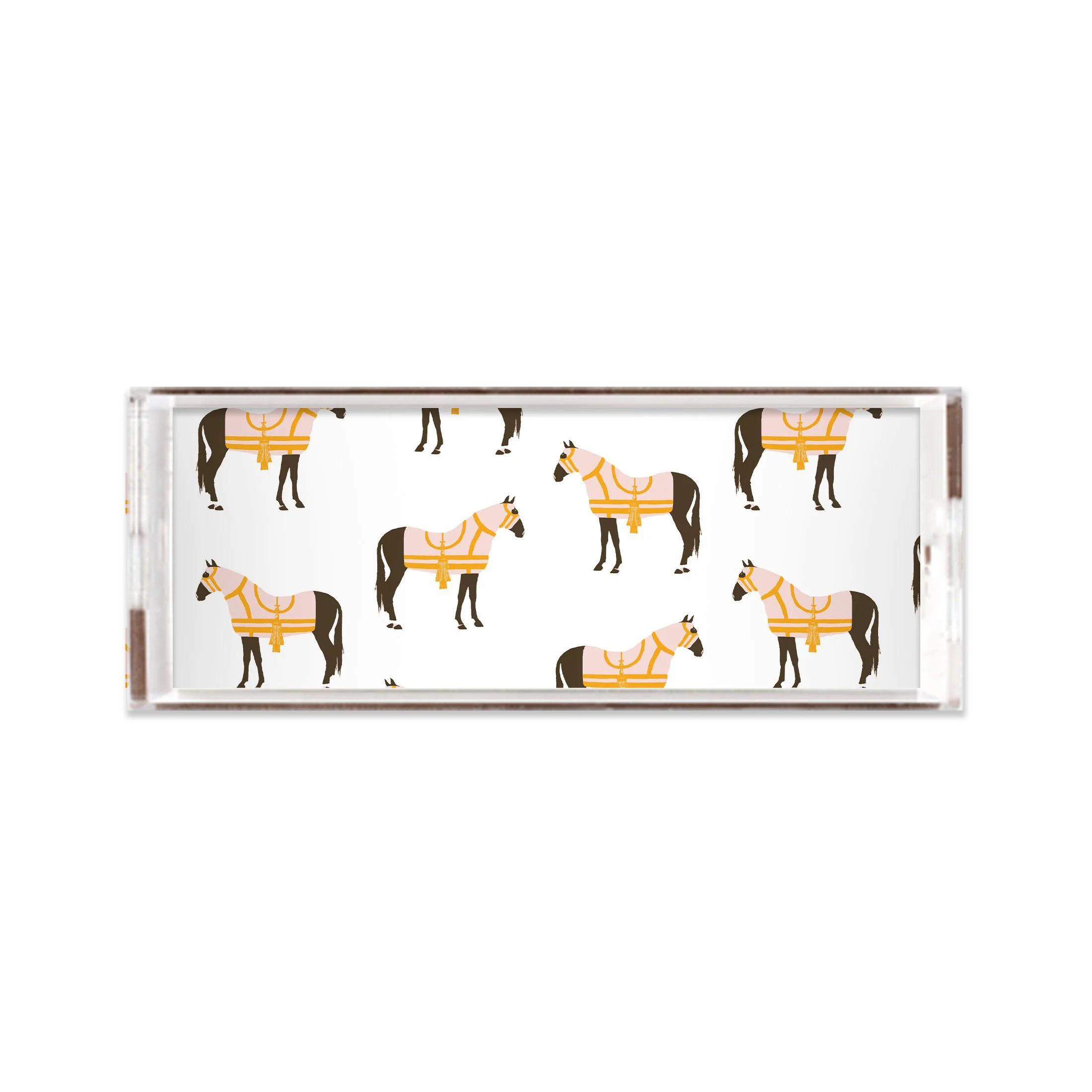 Horse & Tassel Lucite Tray | Katie Kime Inc