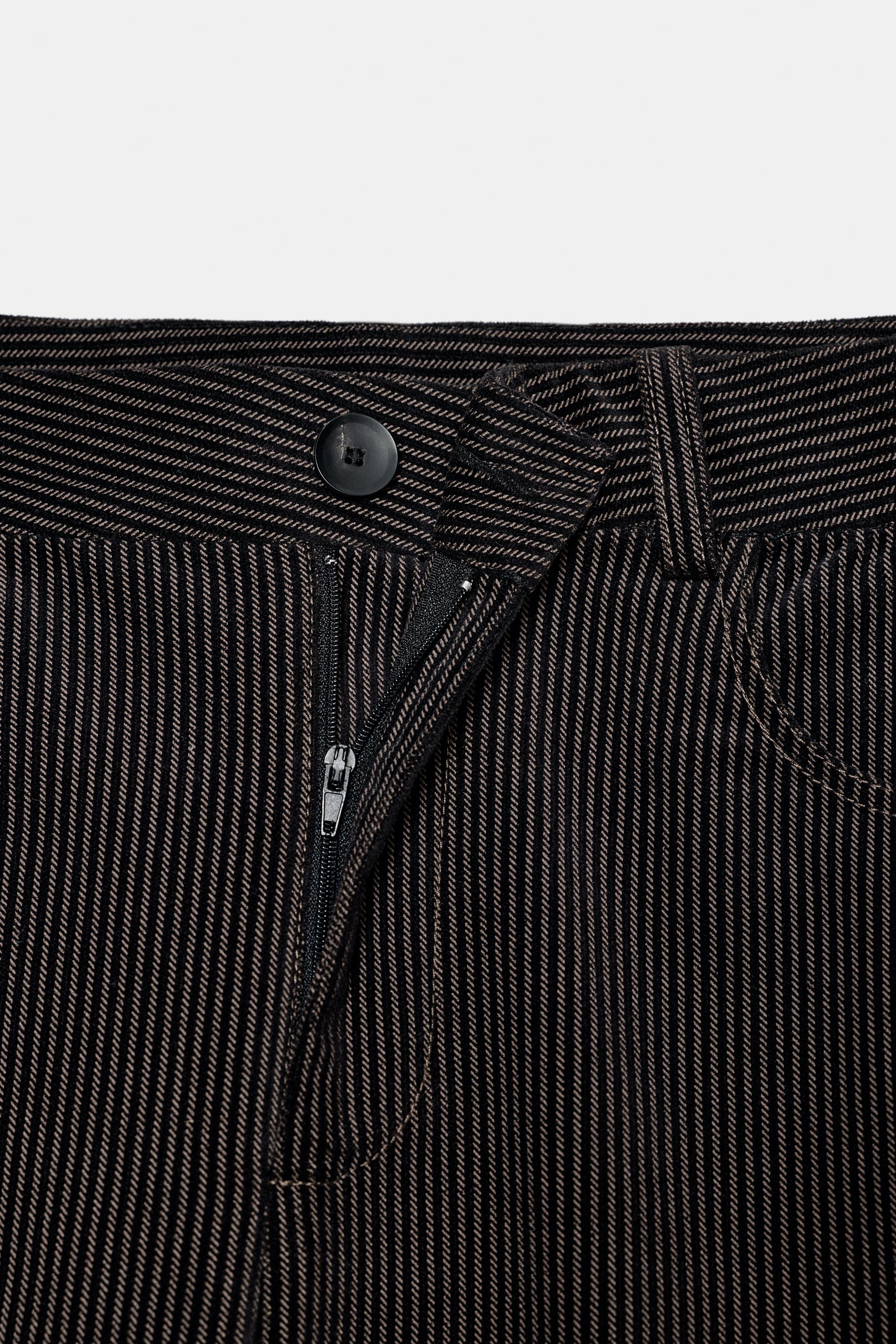 ZW COLLECTION STRIPED WIDE-LEG TROUSERS | Zara UK