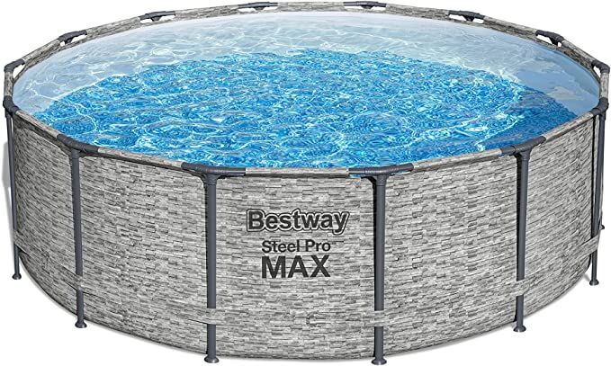Bestway 5619GE Pro MAX Above Ground, 14ft x 48in | Steel Frame Round Pool Set | No Tools Required... | Amazon (US)