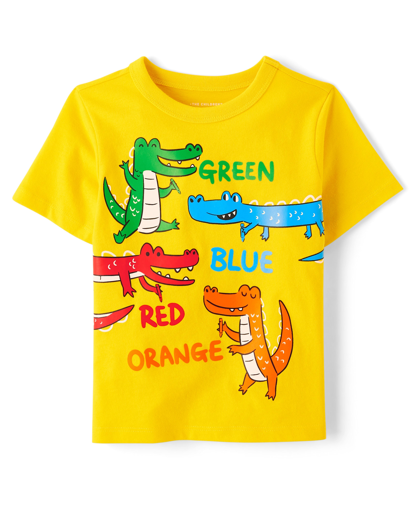 Baby And Toddler Boys Alligator Colors Graphic Tee - golden rays | The Children's Place
