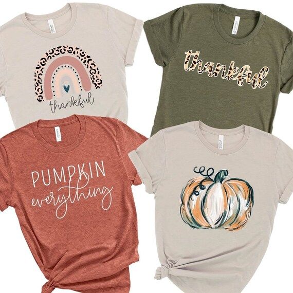 Fall Tshirts Fall Shirts Women Leopard Fall Shirt Pumpkin - Etsy | Etsy (US)