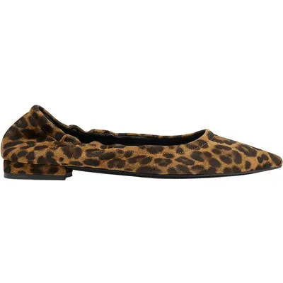 MARGAUX The Roma Ballet Flat in Leopard Suede at Nordstrom, Size 37.5 | Nordstrom