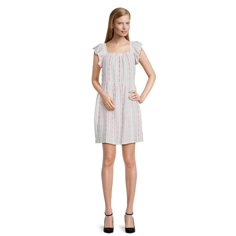 Time and Tru Women's Square Neck Mini Dress, Sizes XS-XXXL | Walmart (US)