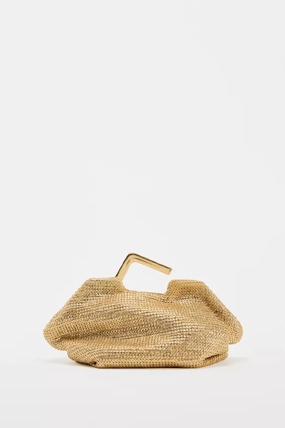 GOLD-TONE METAL HANDLE BAG | Zara US