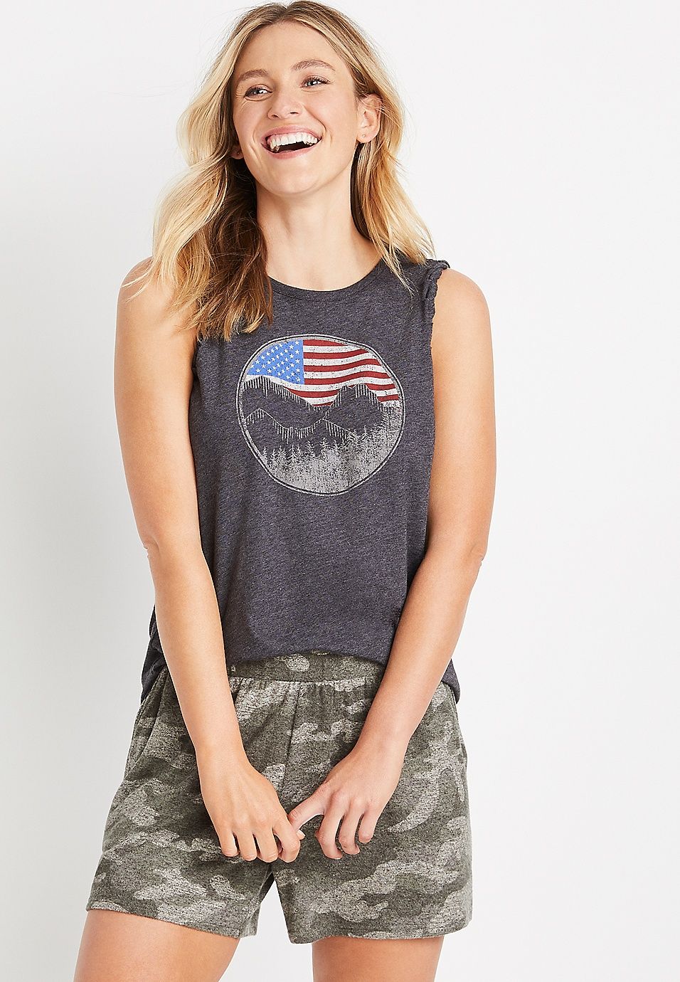 Black Flag Mountain Graphic Tank Top | Maurices