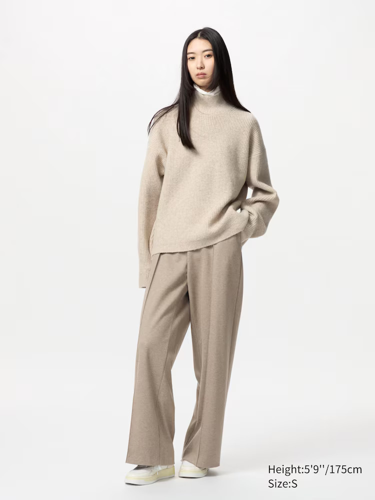 Soufflé Yarn Strickpullover (hoher Kragen) | UNIQLO (DE)