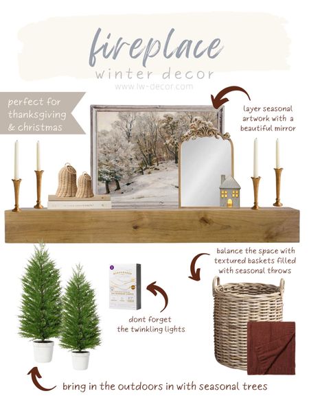 Styling your fireplace for winter. You can add some beautiful cypress garland to the mantle too!  

winter decor, Christmas decor, fireplace decor, holiday decor

#LTKHoliday #LTKstyletip #LTKhome