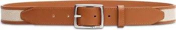 Boyfriend Leather & Canvas Belt | Nordstrom