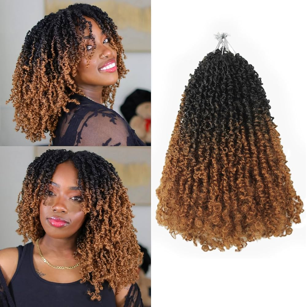 Yanky Twist Crochet Hair 12 Inch 9 Packs Pre Looped Mini Twist Yankee Twist Micro Yaki Twist Synt... | Amazon (US)