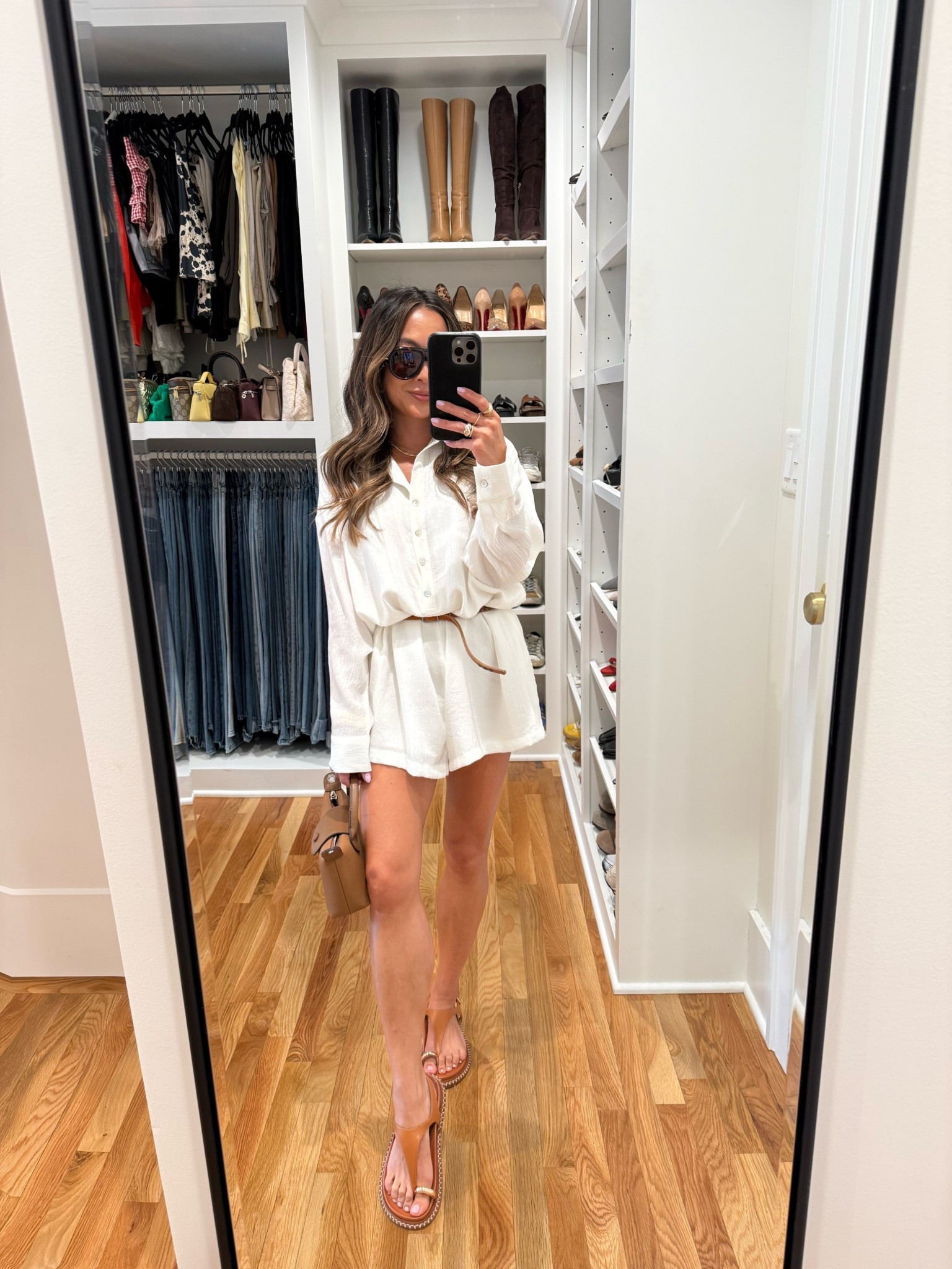 A cute and fun outfit for a day date/running errands. This romper is more oversized on me so I cinched it with a belt from old stud handmade. Perfect now! I got XS in the romper, size 6 in the sandals  

#LTKootd #LTKPetite #LTKOver40