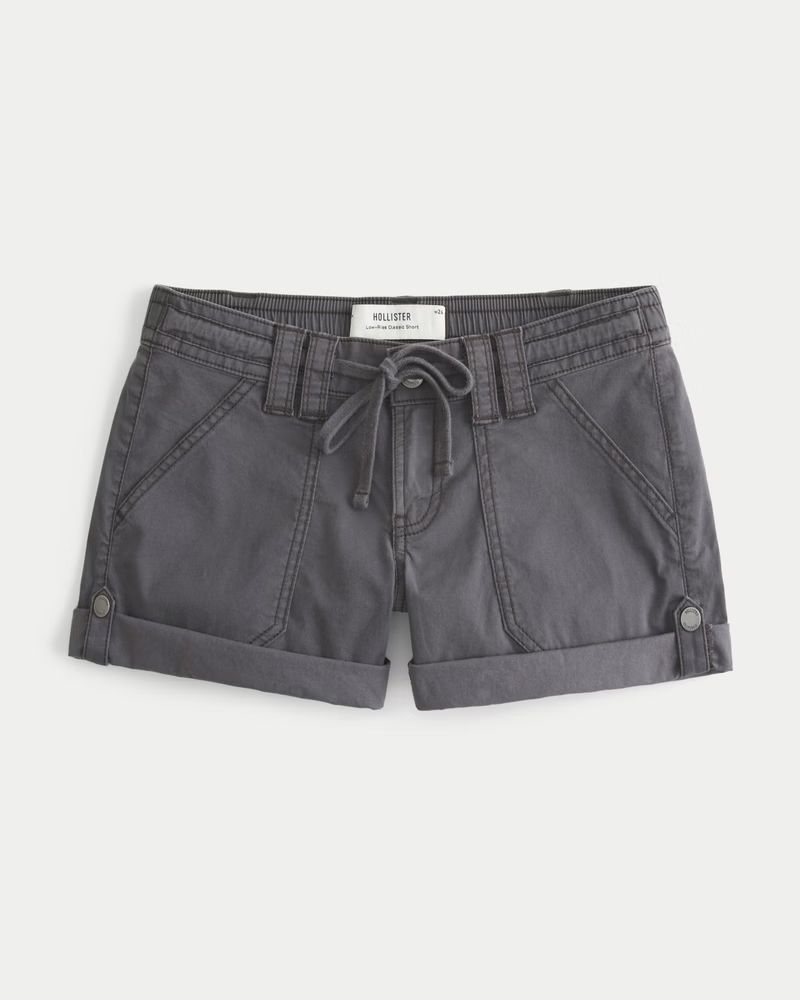 Low-Rise Adjustable Hem Shorts | Hollister (US)