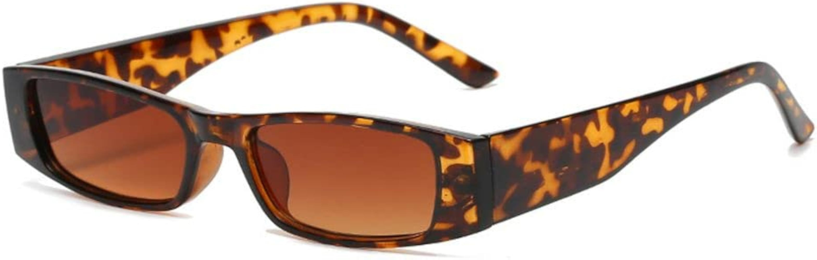 1PC Small Rectangle Sunglasses Unisex Retro Narrow Frame Sun Glasses Eyewear Shades UV400 | Amazon (US)
