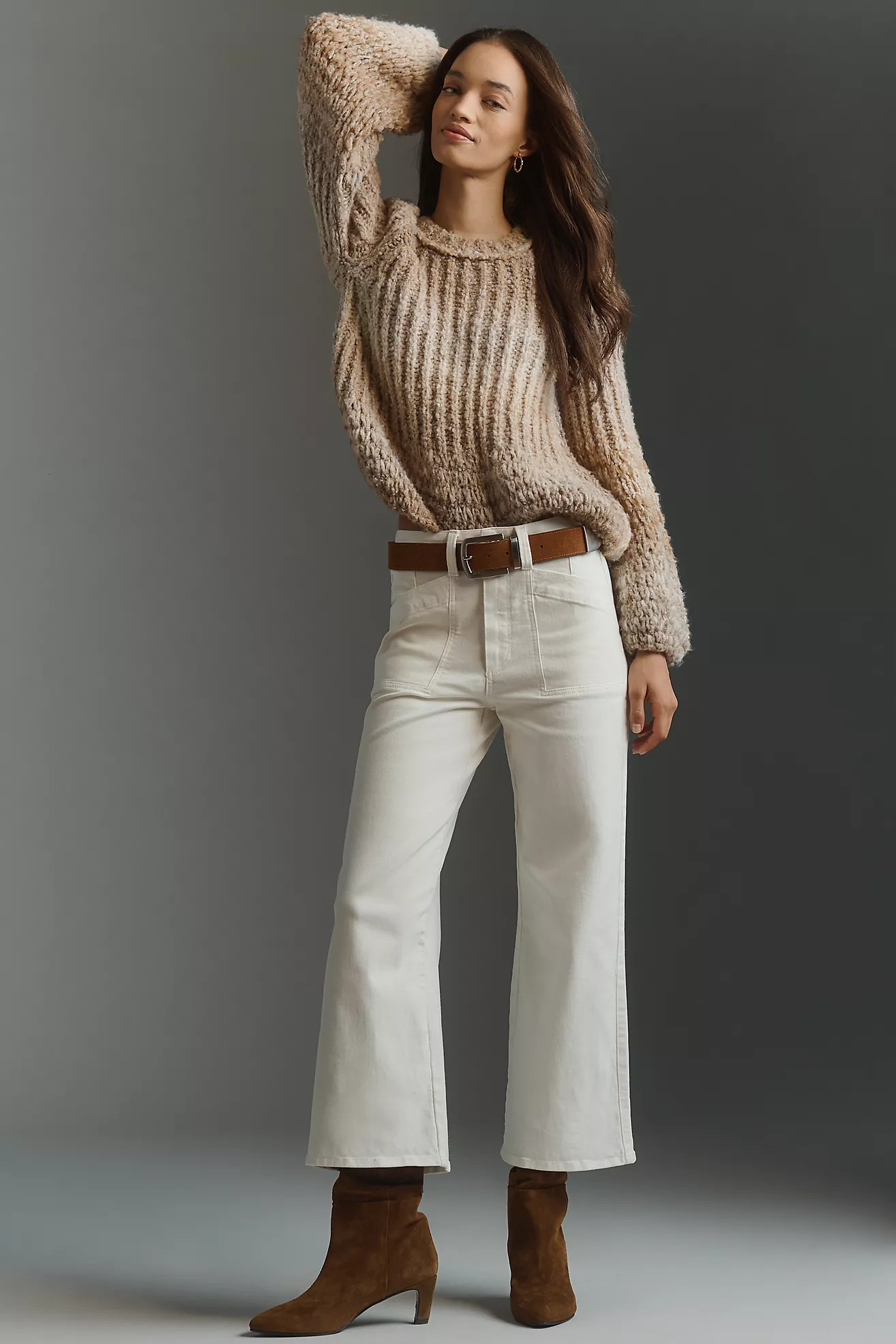 PAIGE Anessa Quincy High-Rise Crop Wide-Leg Jeans | Anthropologie (US)