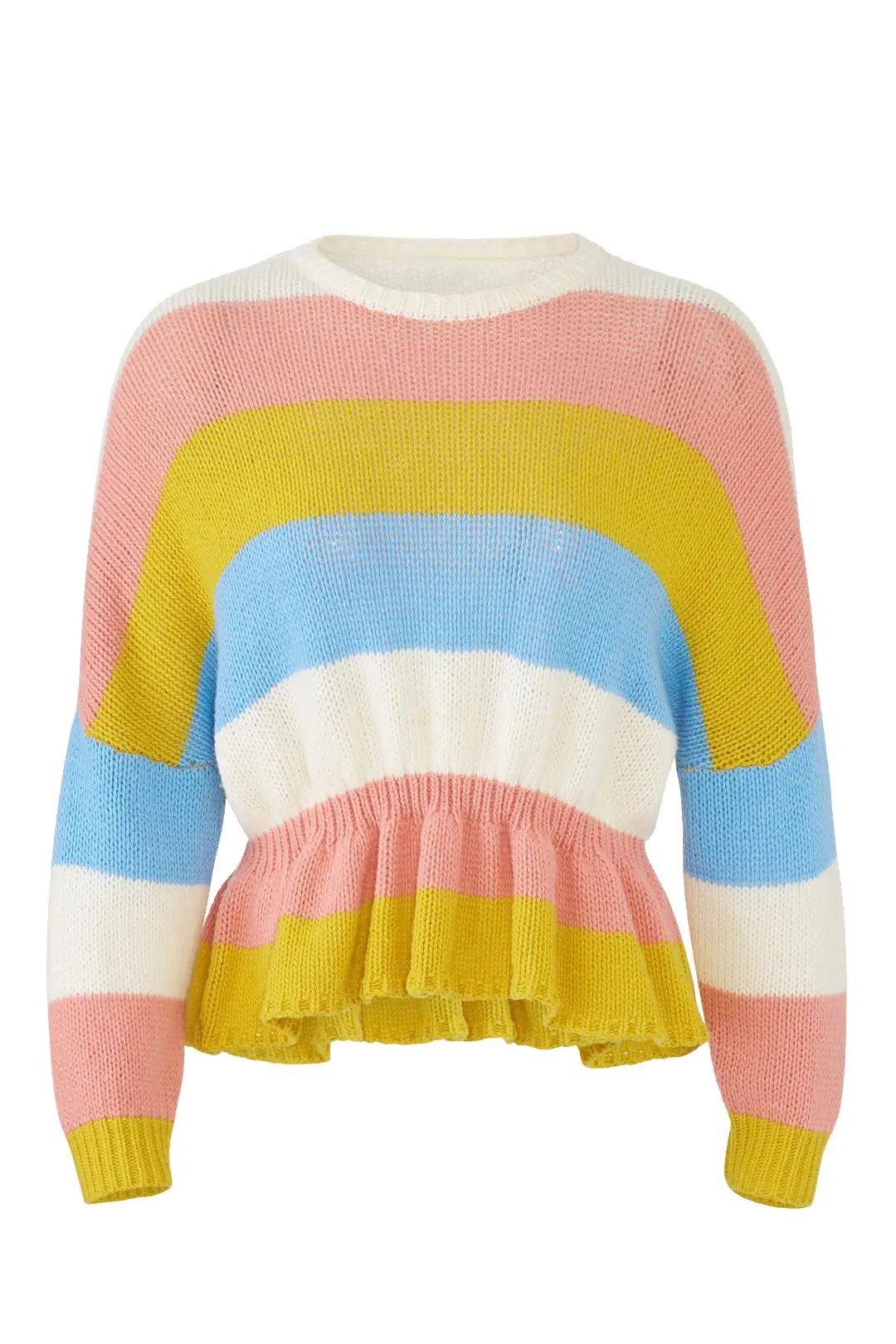 Pastel Striped Sweater | Rent The Runway