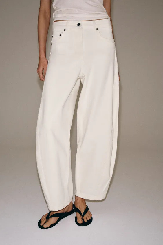 MITTELHOHER BUND \u2013 BALLOON LEG \u2013 KN\u00d6CHELHOCZARA WOMAN KOLLEKTIONJeans mit mittelho... | Zara DE