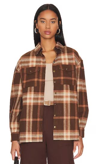 Basecamp Flannel in Chocolate | Revolve Clothing (Global)