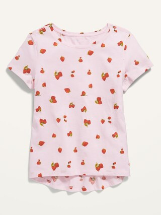 Softest Printed Crew-Neck T-Shirt for Girls | Old Navy (US)