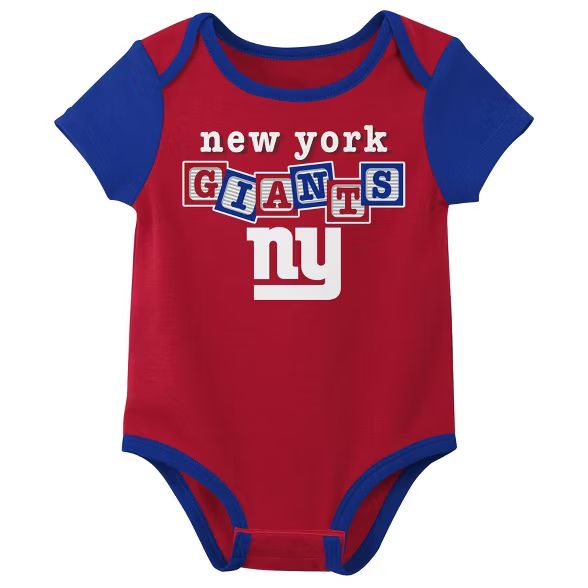 NFL New York Giants Baby Boys' Newest Fan 3pk Bodysuit Set | Target