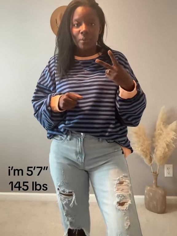 i think i have this in every color now… except the brown/black combo and it’s calling me name
brown and black combo 🤌🏿 
casual long sleeve top, striped sweater, striped top, stripe shirtt

#LTKOver40 #LTKWatchNow #LTKStyleTip